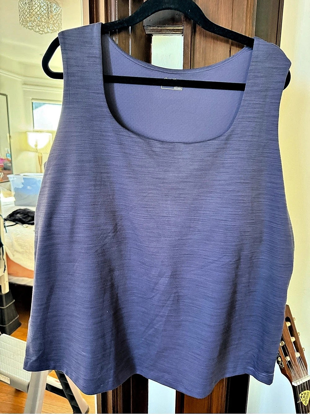 Eddie Bauer Women's Build-in Bra Tank Top Blue/Purple Size 3X